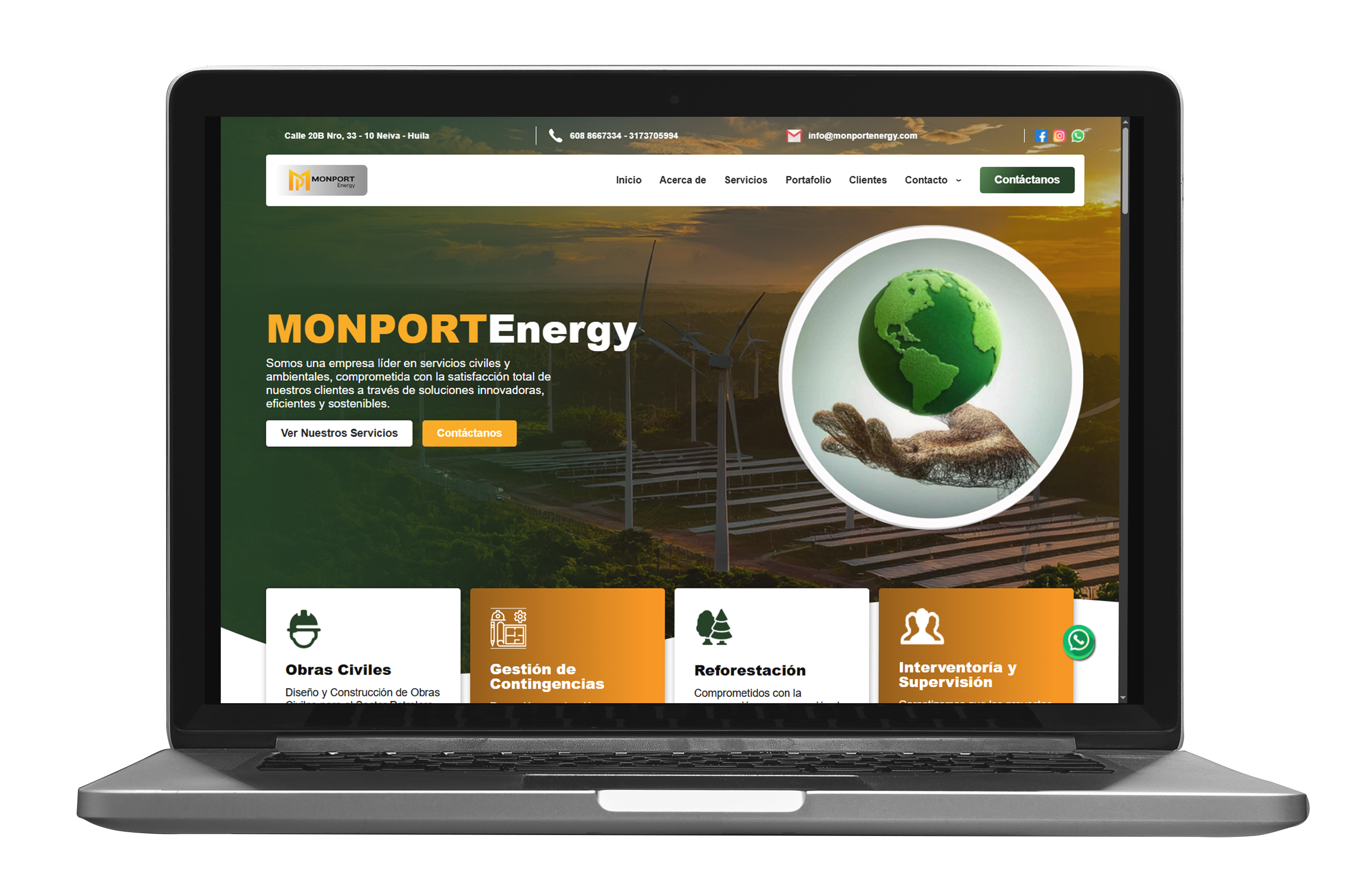 Sitio web MONPORT Energy