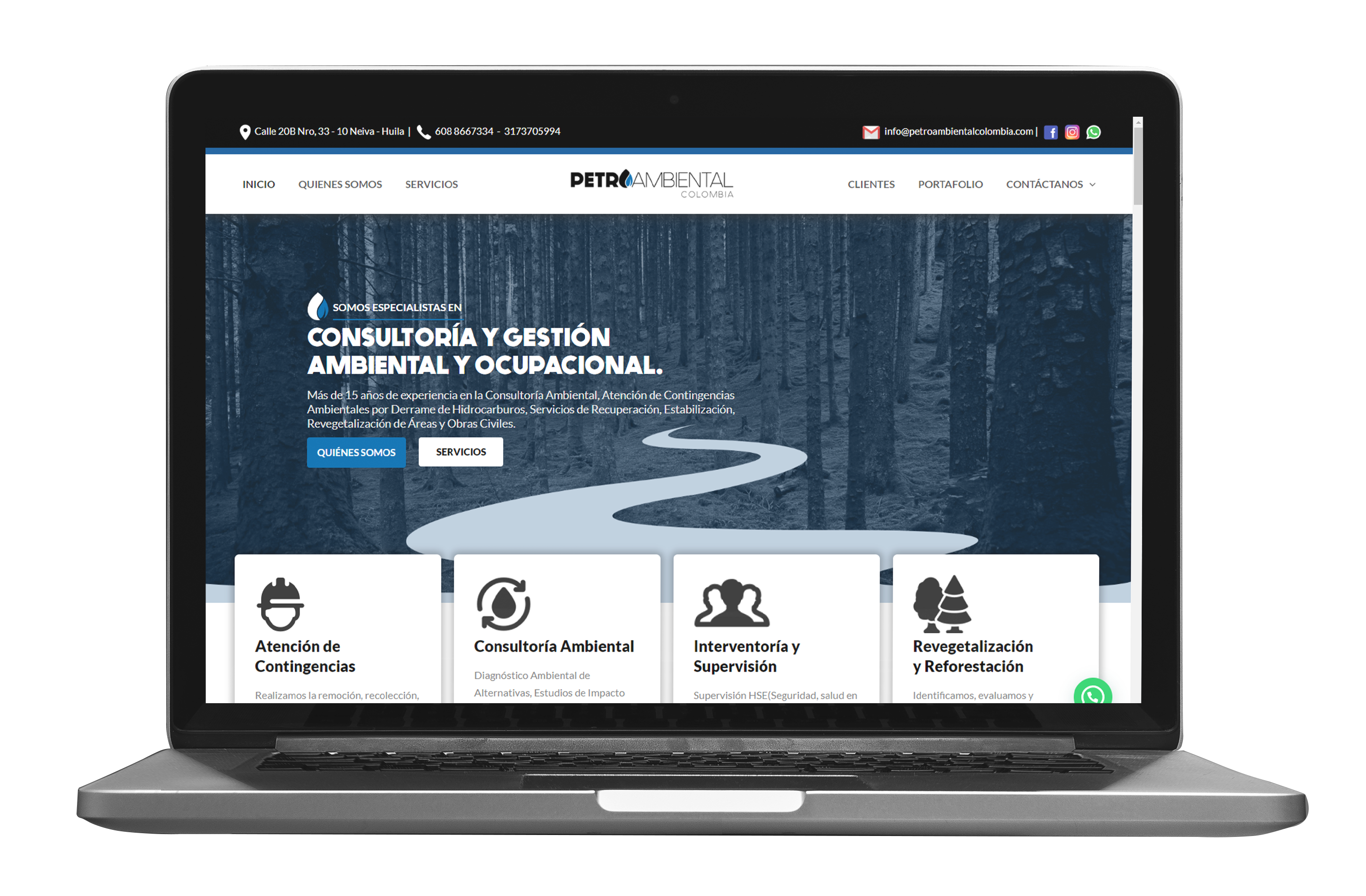 Petroambiental Colombia website