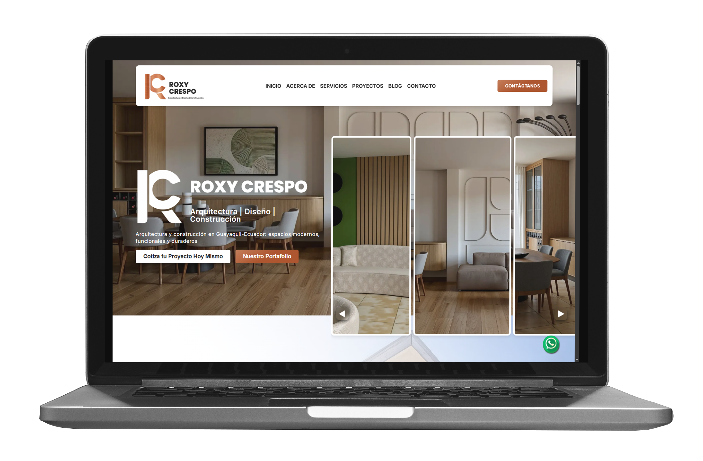 Sitio web Roxy Crespo Arquitectura
