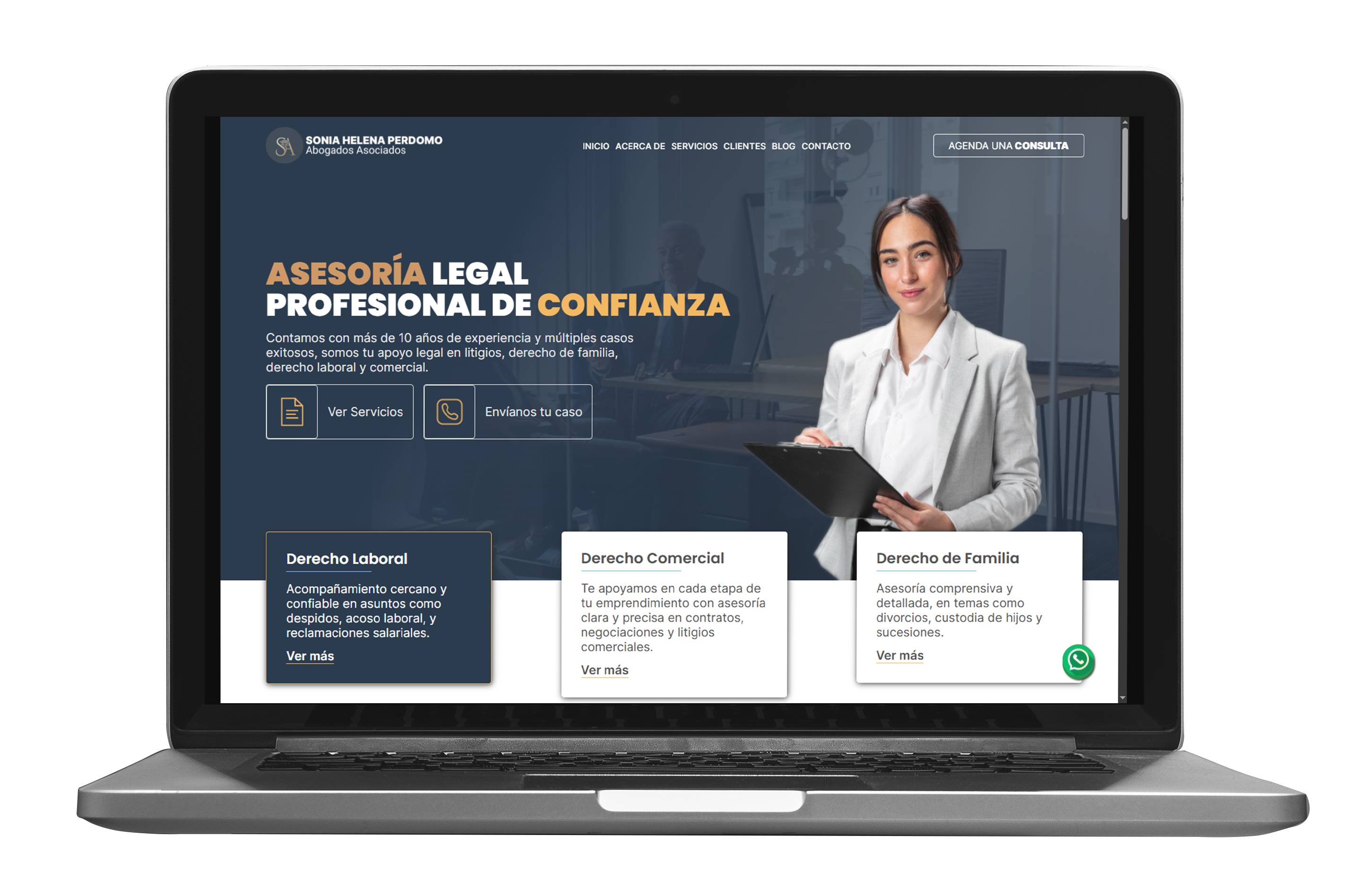 Sitio web Sonia Perdomo Abogados